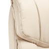 Poltrona da ufficio ORLANDO, Imbottita, Schienale alto, Pelle Nera, Beige